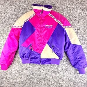 Vintage 90s Arctic Cat Arcticwear Women’s Ski Snowmobile Jacket Pink Purple L